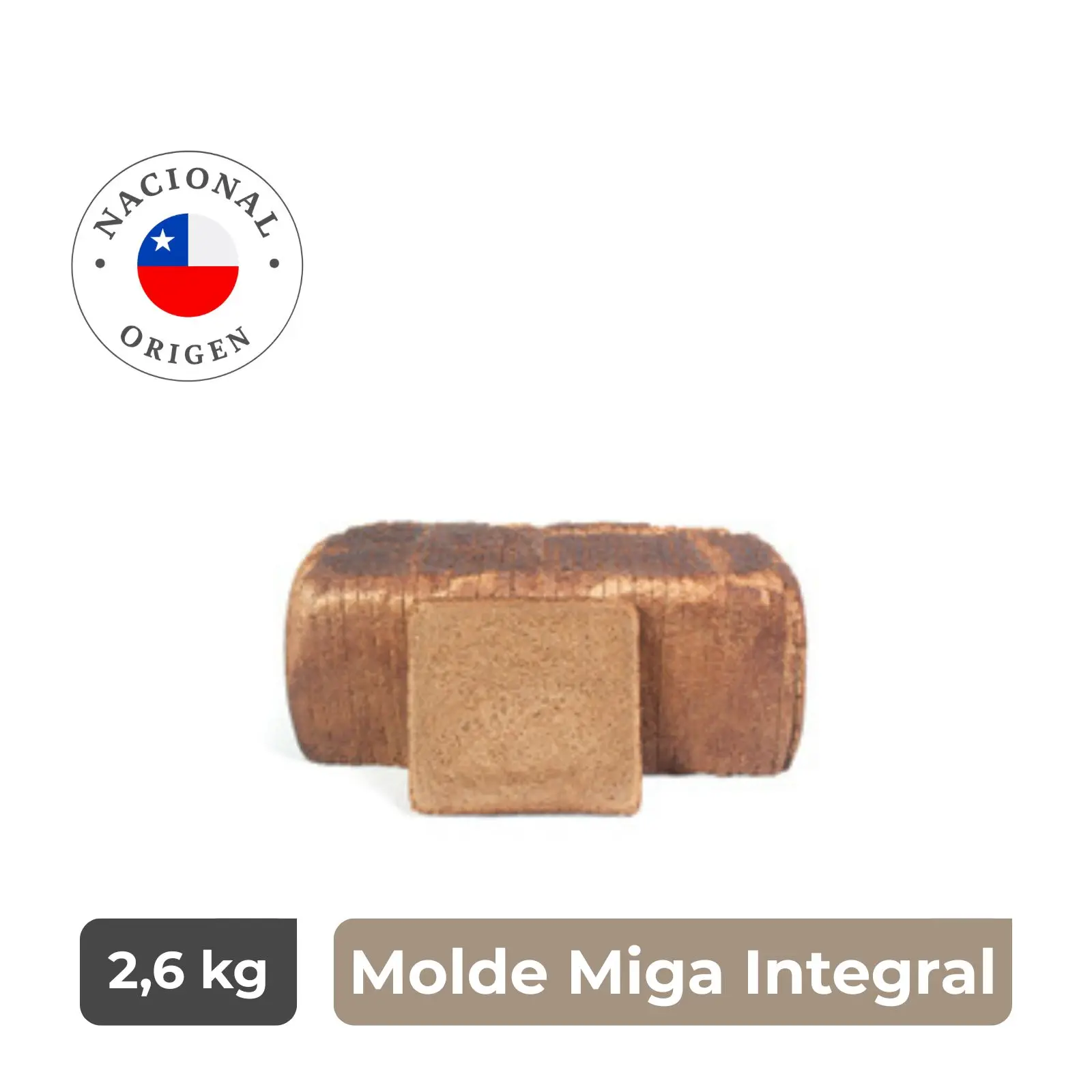 Pan de Molde Miga Integral 14x14 cm - Caja 10,4 kg