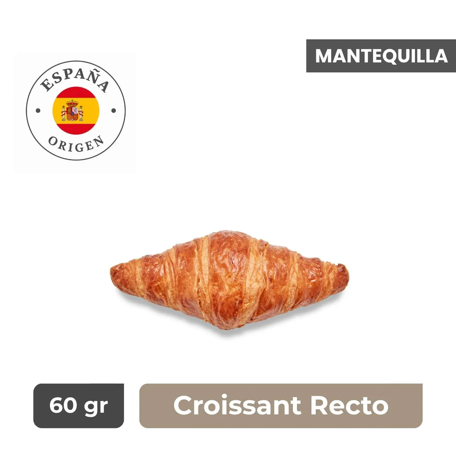 Croissant Recto de Mantequilla - Caja 125 unidades
