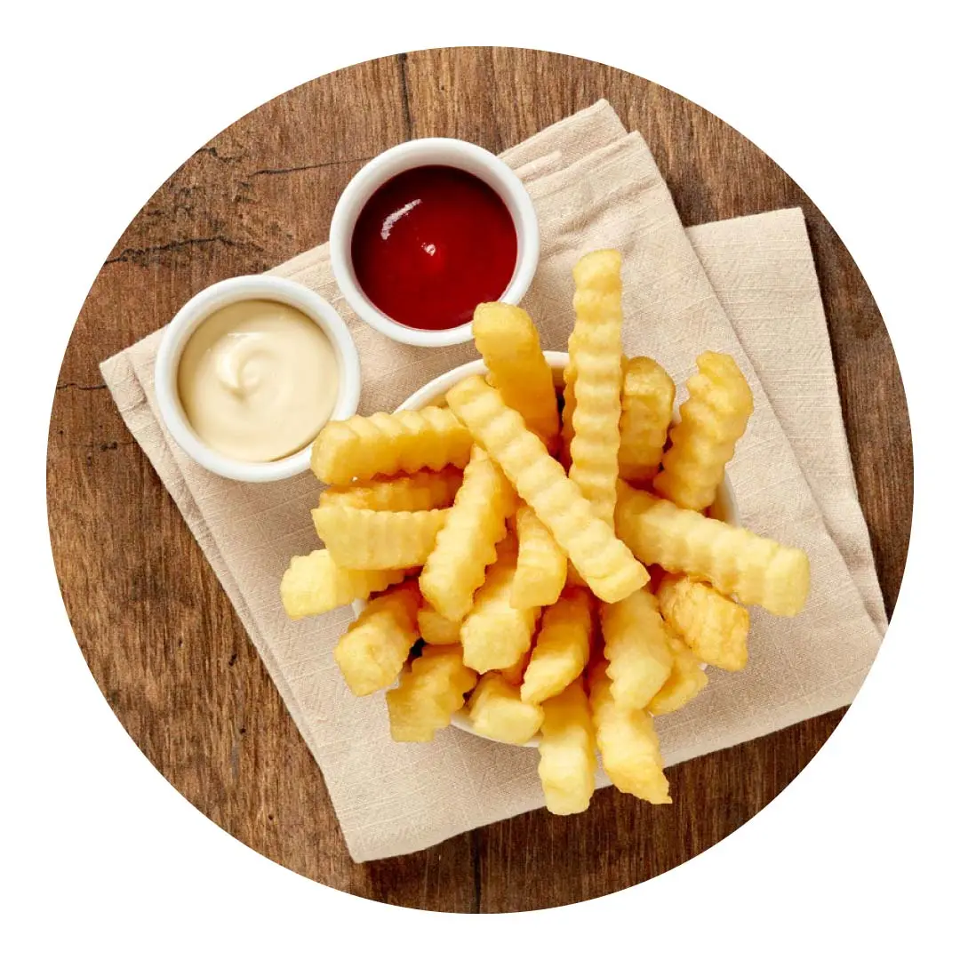 Papas Pre Fritas Crinkle - Corte Zig Zag - Caja 10 kg miniatura 2