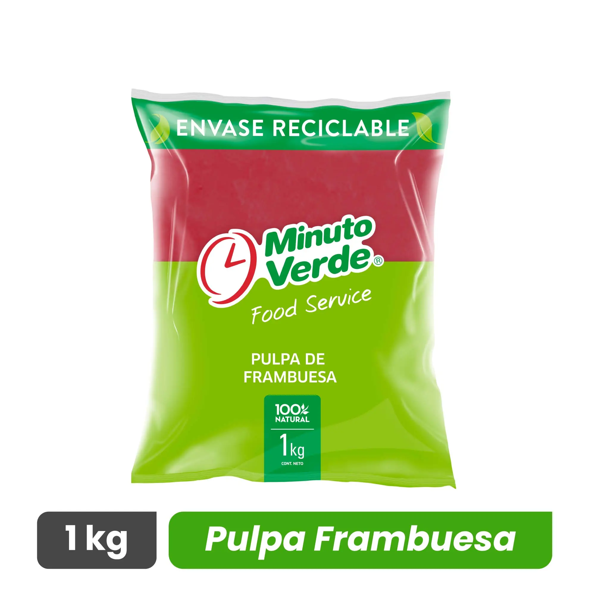 Pulpa de Frambuesa - Minuto Verde - Caja 10 kg