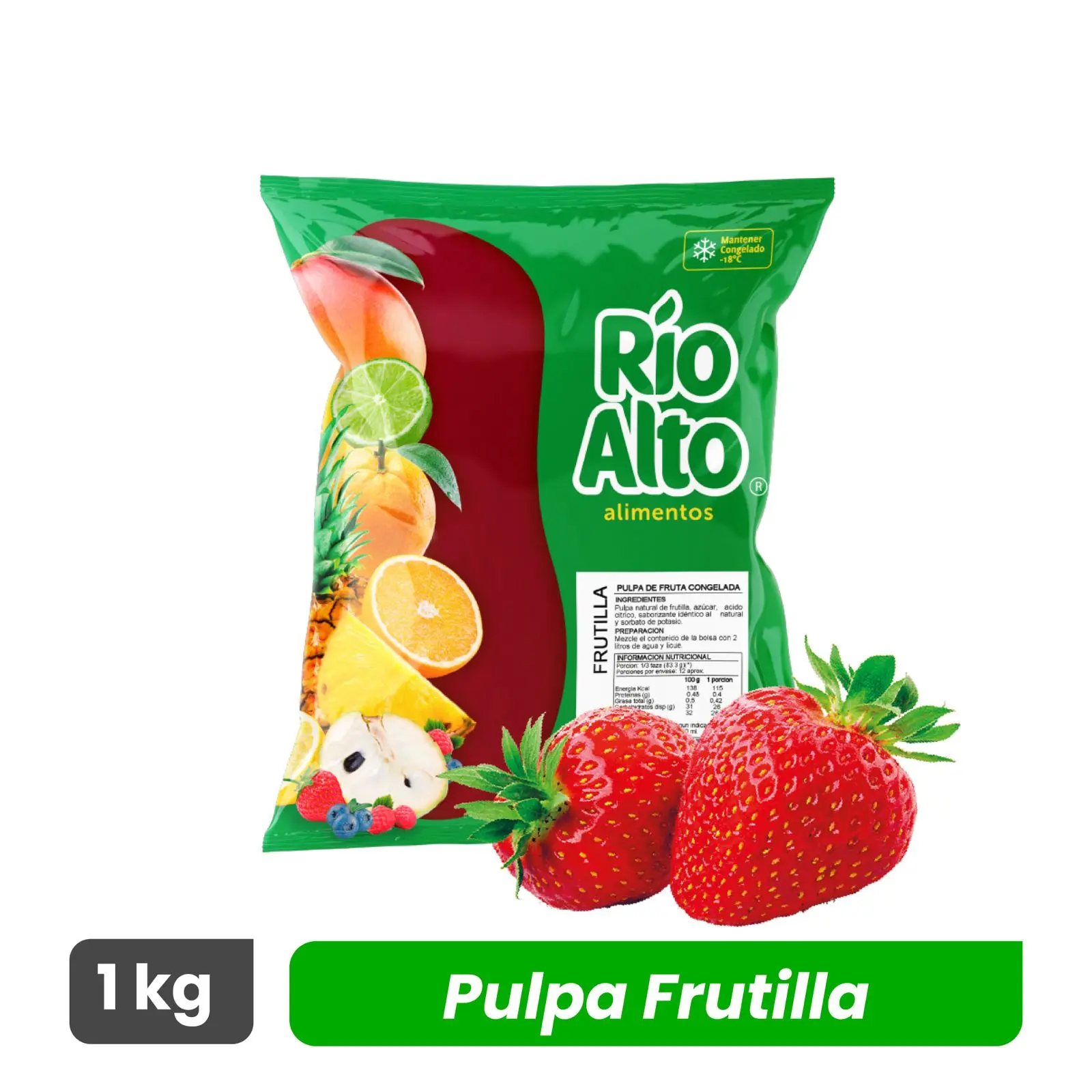 Pulpa de Frutilla - Río Alto - Caja 5 kg
