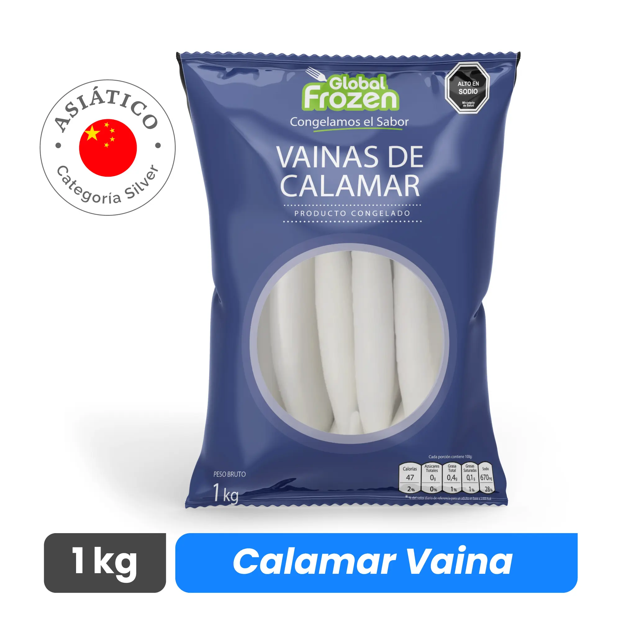 Vainas de Calamar - Caja 10 kg