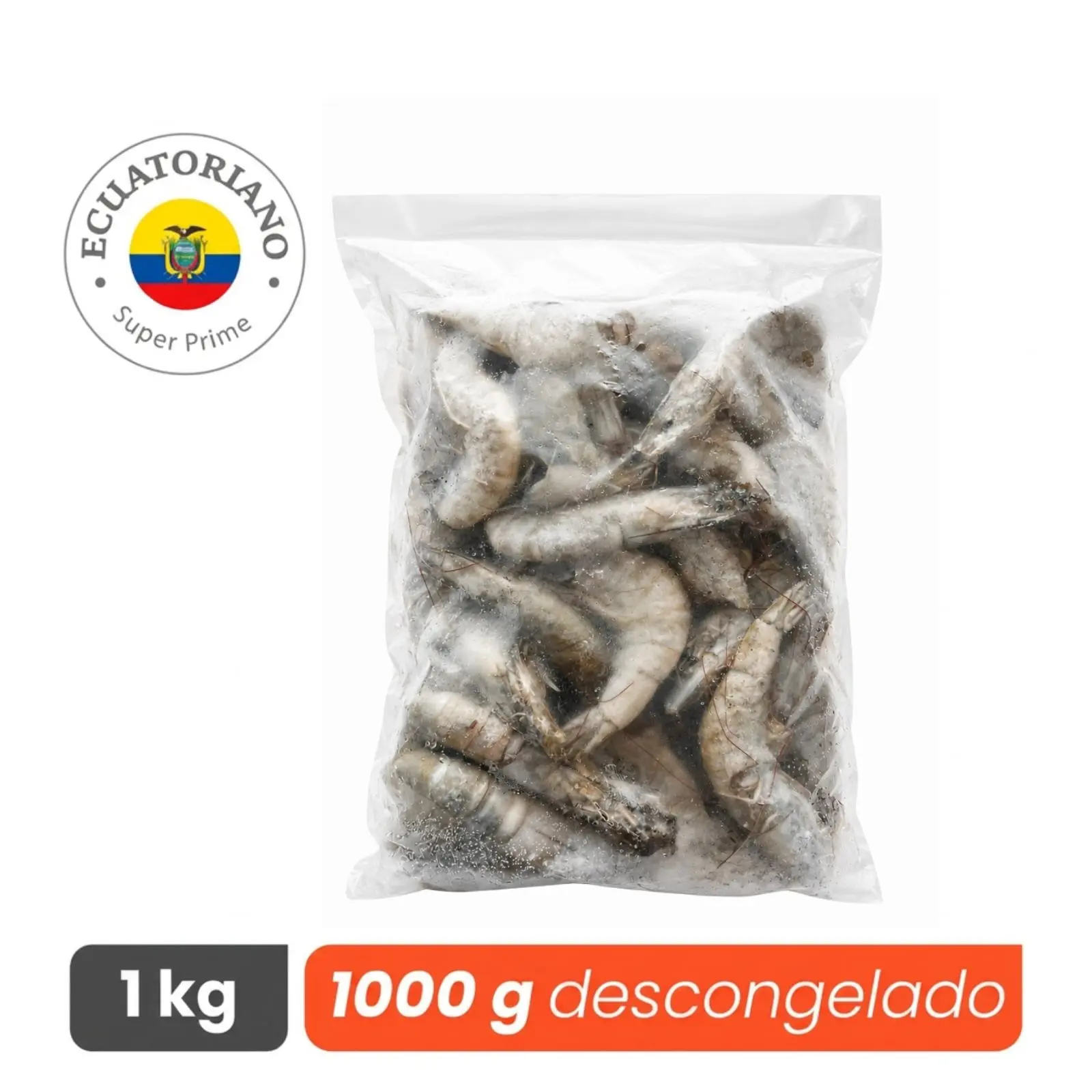 Camarón 20/30 Entero con Cabeza y Cola - Super Prime - Caja 10 kg