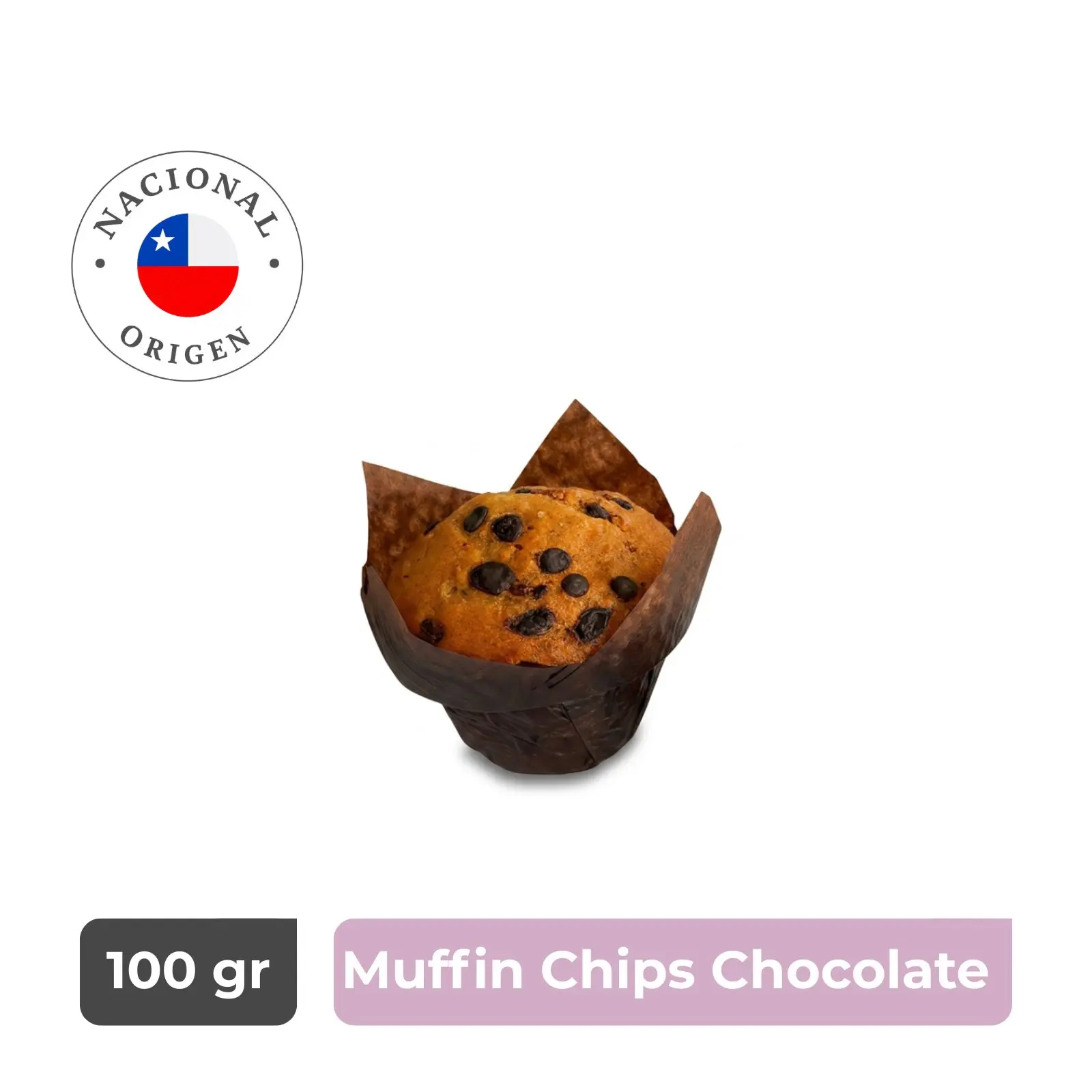 Muffin Vainilla con Chips de Chocolate - Caja 16 unidades