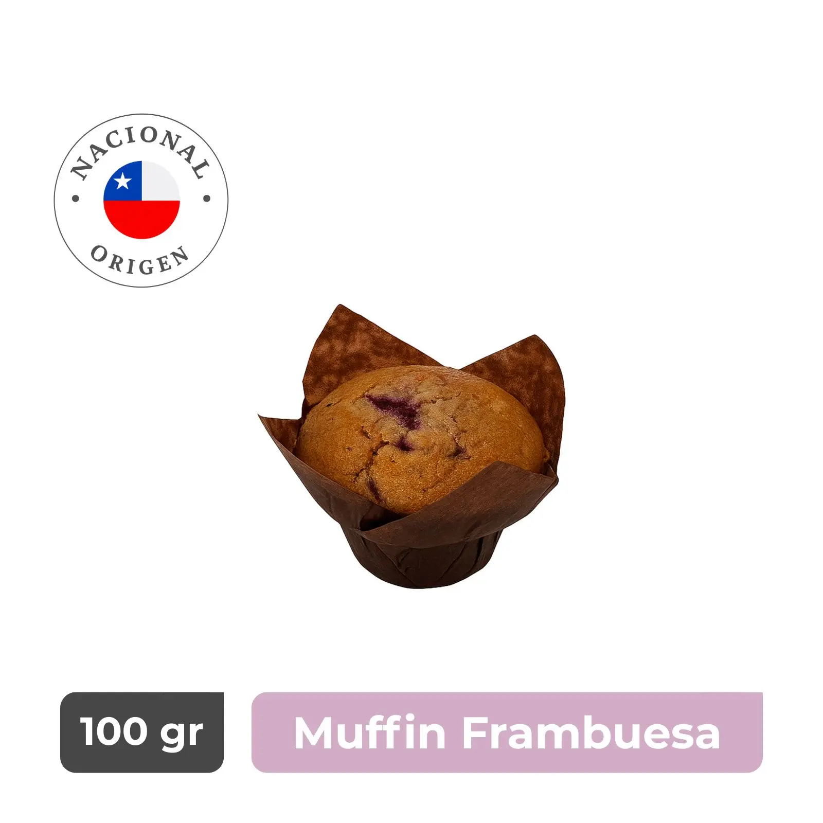 Muffin Vainilla con Frambuesas - Caja 16 unidades