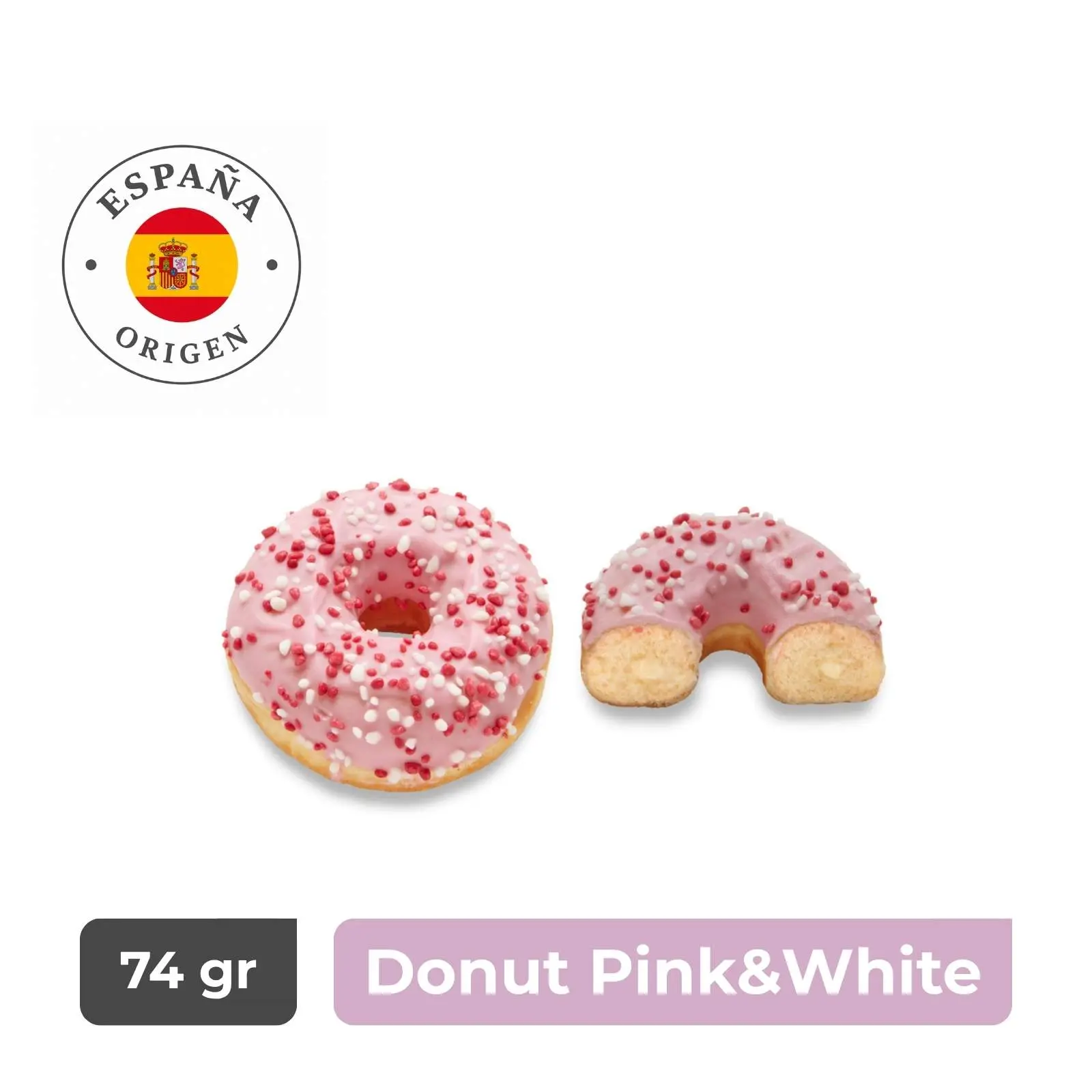 Donut Pink&White Rellena de Bombom - Caja 36 unidades