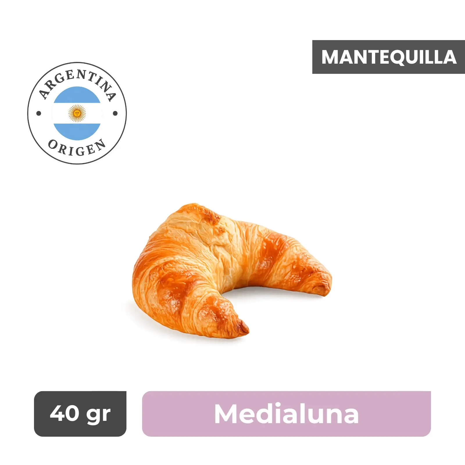 Medialuna Argentina de Mantequilla Horneada - Caja 90 unidades