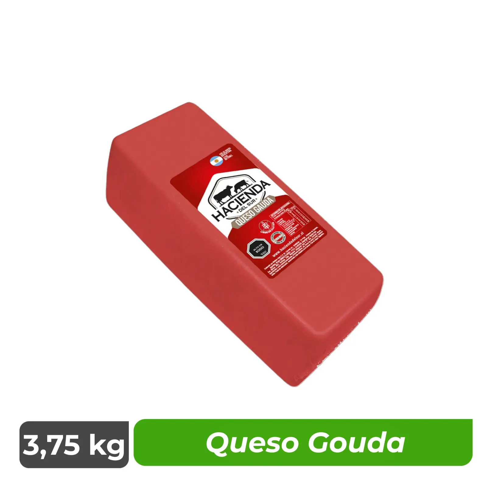 Queso Gouda en Barra - Hacienda del Sur - Caja 15 kg