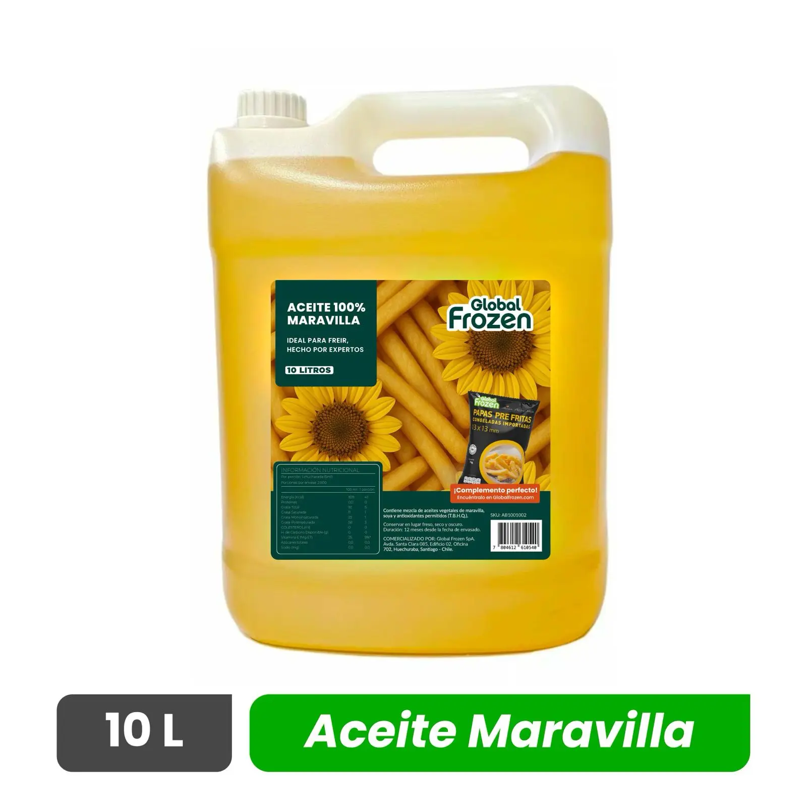 Aceite Fritura Global Frozen - Caja 20 litros