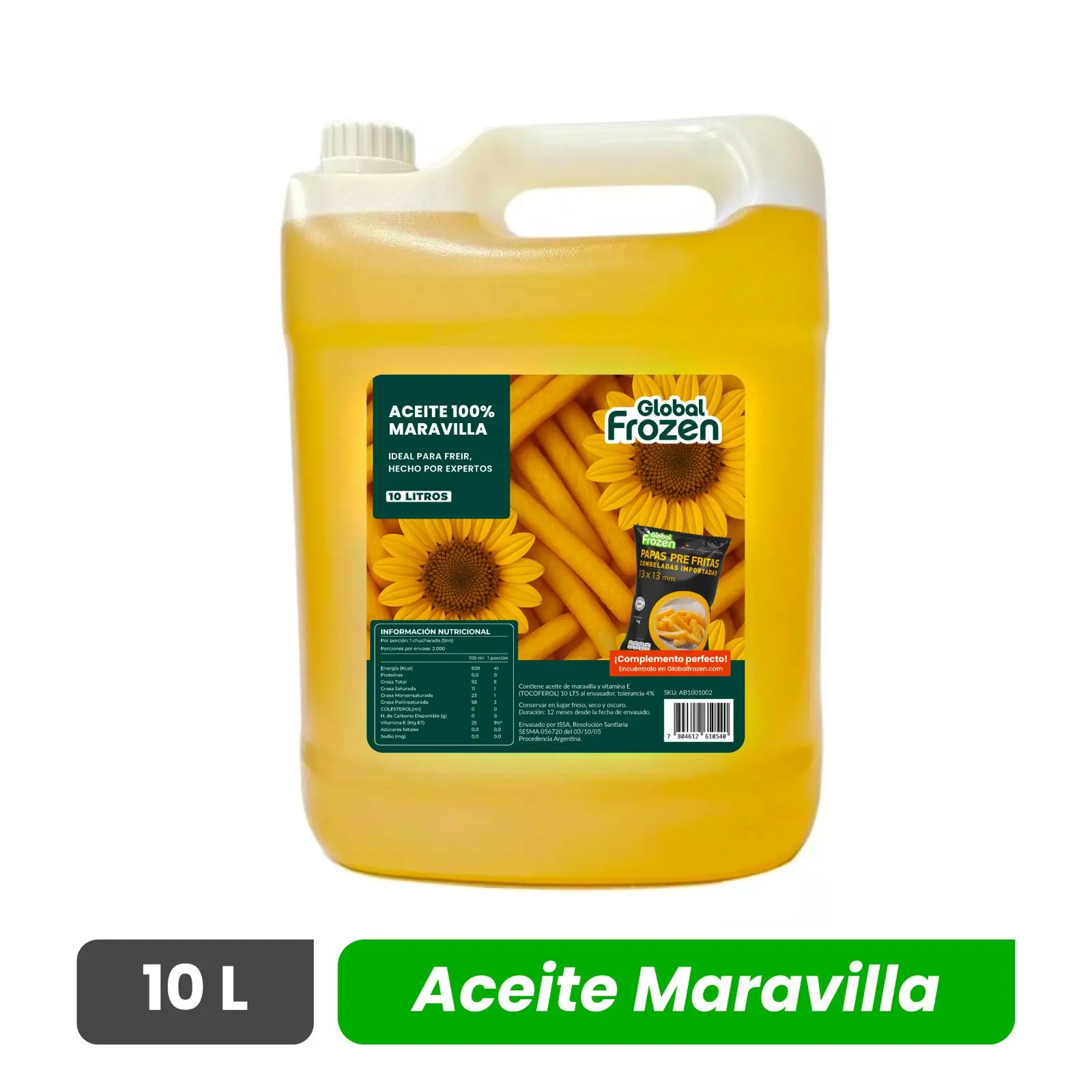 Aceite Fritura Global Frozen – Caja 20 litros
