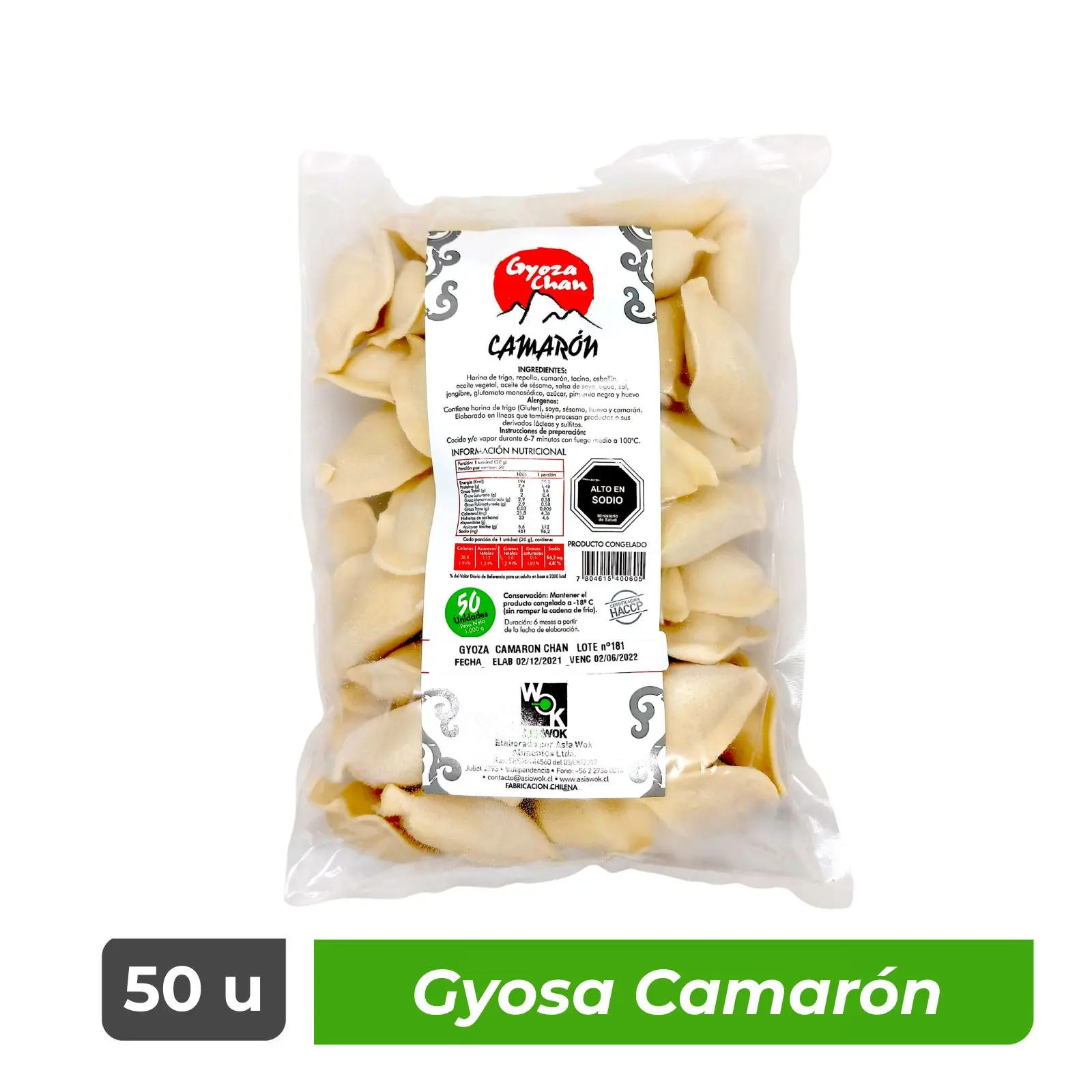 Gyoza de Camarón - Asia Wok - Caja 300 unidades