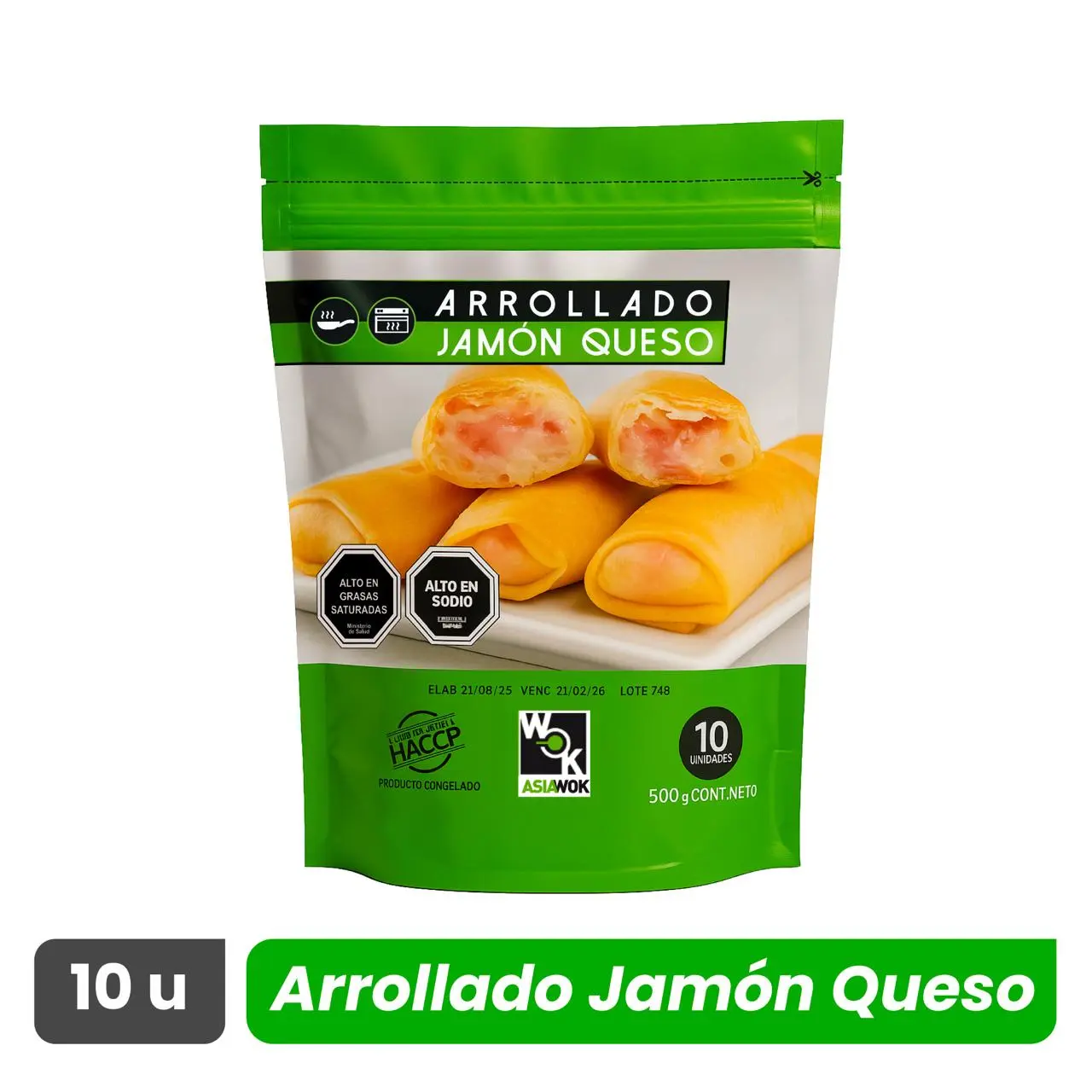 Arrollados de Jamón y Queso - Asia Wok - Caja 80 unidades