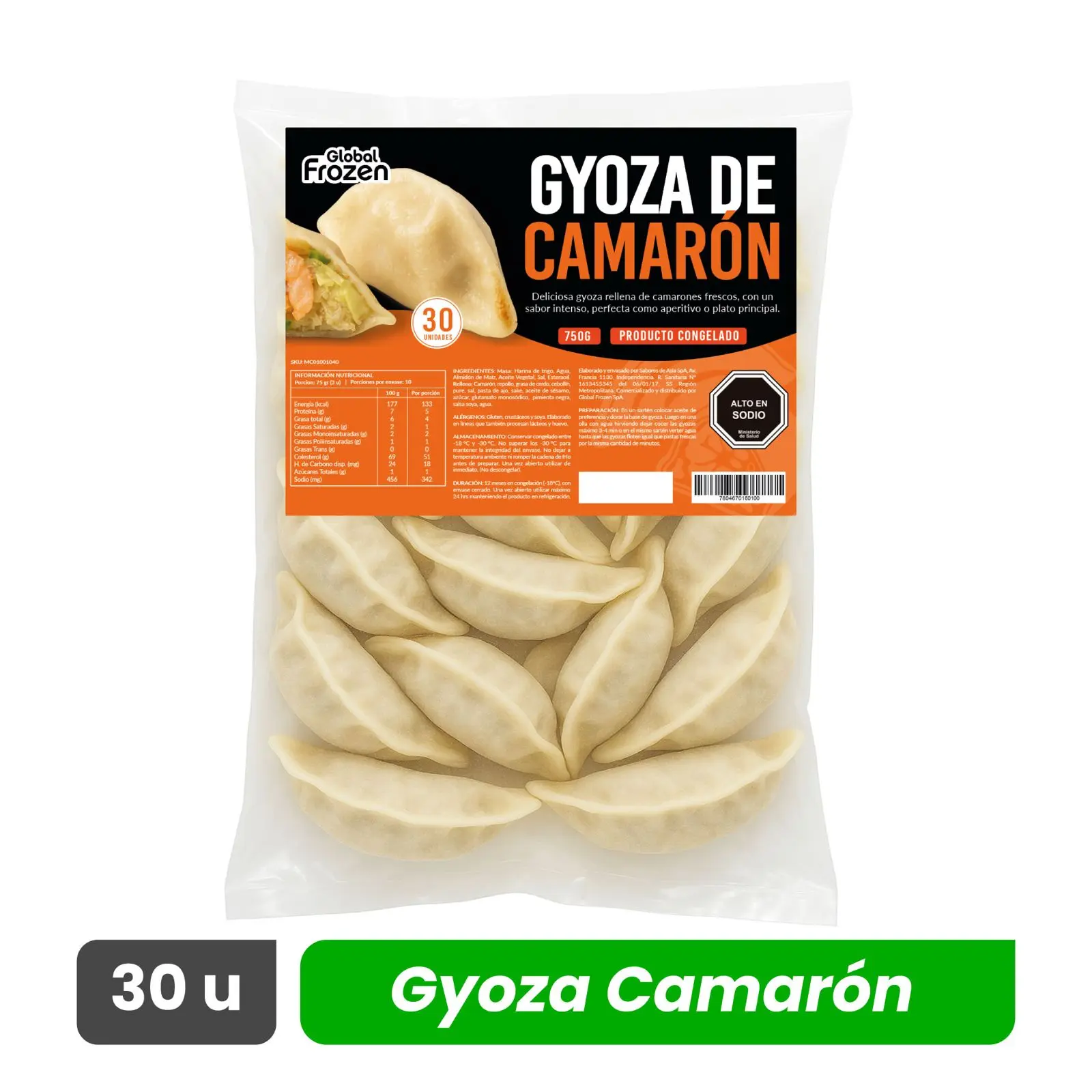Gyosa Camarón - Global Frozen - Caja 150 unidades