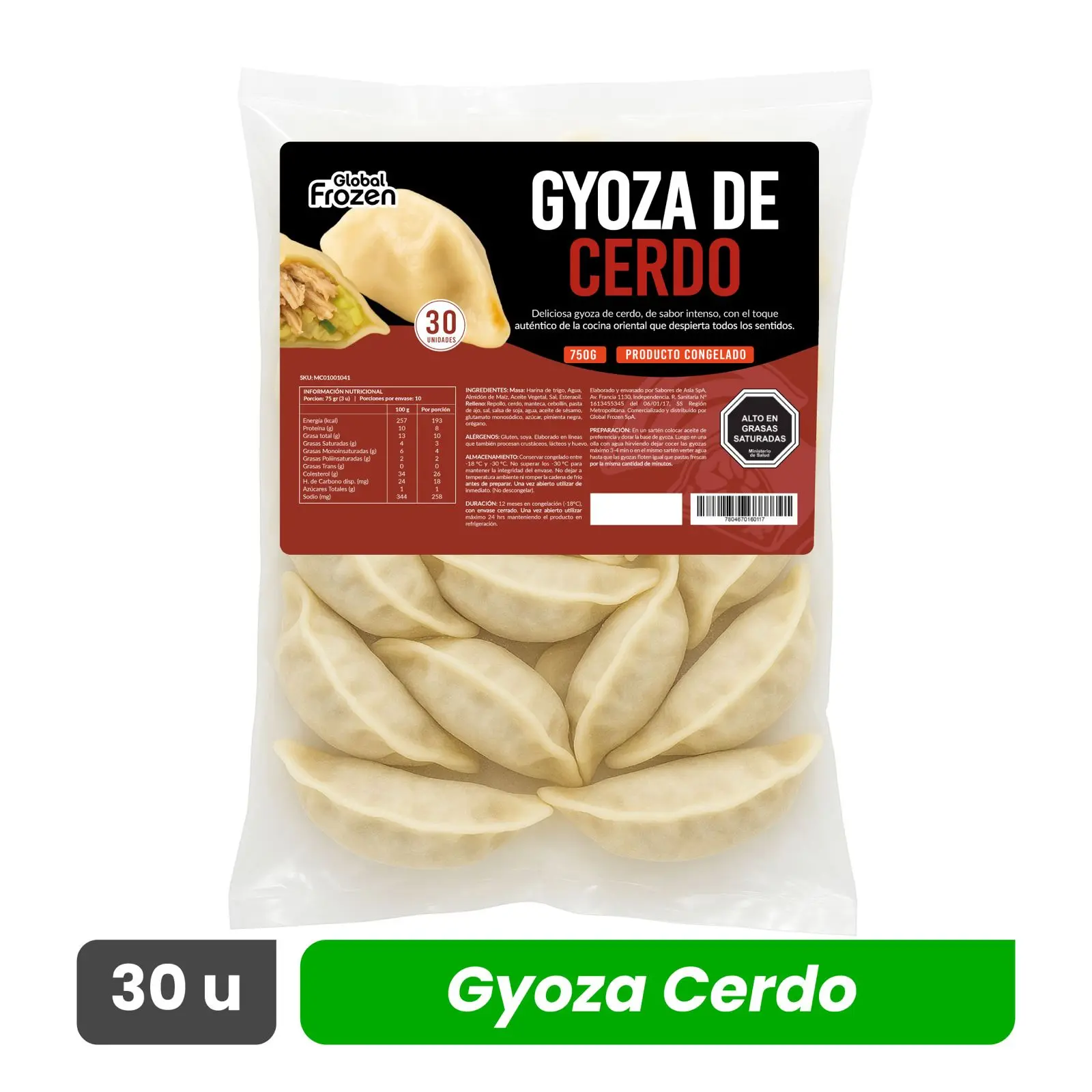 Gyoza de Cerdo – Global Frozen - Caja 150 unidades