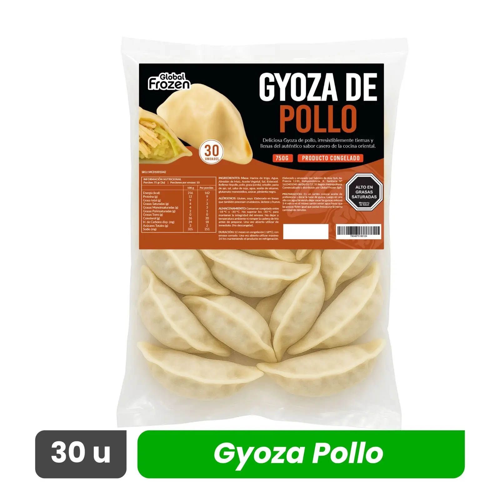 Gyosa Pollo - Global Frozen - Caja 150 unidades